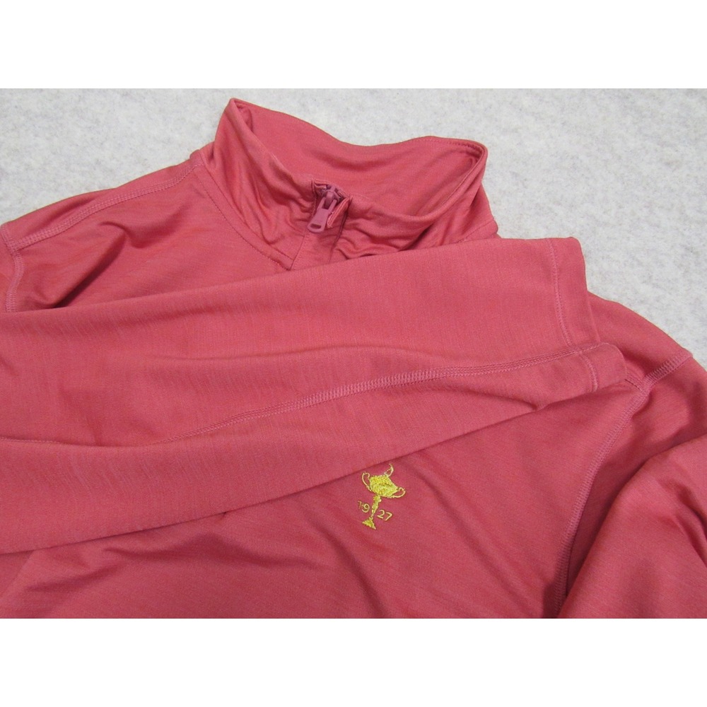 Jim Nantz Vineyard Vines Mens Pink Quarter Zip Golf Pullover 1K001966 Medium
